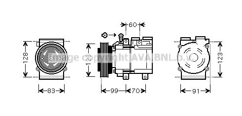 AVA QUALITY COOLING Kompressori, ilmastointilaite HYAK138